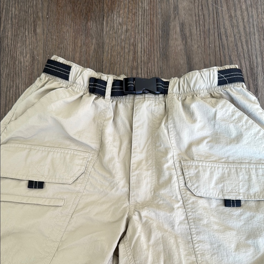Tan Cargo Shorts with Adjustable Waistband - Picture 3 of 13